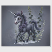 Gestileerde eenhoorn in bloemenpracht. cadeaupapier (Vlak)