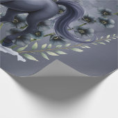 Gestileerde eenhoorn in bloemenpracht. cadeaupapier (Hoek)