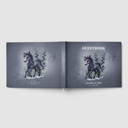 Gestileerde eenhoorn in bloemenpracht. gastenboek (Volledig)