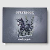 Gestileerde eenhoorn in bloemenpracht. gastenboek (Voorkant)