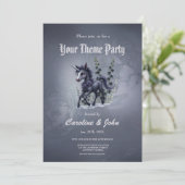 Gestileerde eenhoorn in bloemenpracht. kaart (Staand voorkant)