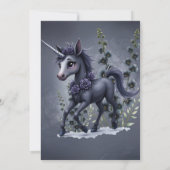 Gestileerde eenhoorn in bloemenpracht. kaart (Achterkant)