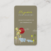 gestileerde elastische familie in de boszon en de  visitekaartje (Voorkant)