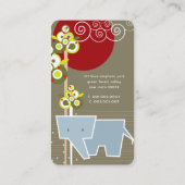 gestileerde elastische familie in de boszon en de  visitekaartje (Achterkant)