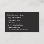 Gestileerde Elegante Zilver op Zwarte Auto Detail  Visitekaartje (Achterkant)