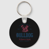 Gestileerde  Engels Bulldog Sleutelhanger (Voorkant)