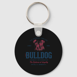 Gestileerde  Engels Bulldog Sleutelhanger