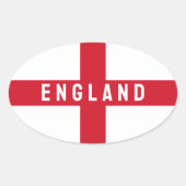 Gestileerde Engelse vlag Ovale Sticker (Voorkant)