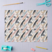 Gestileerde flamingo en penseelstreekpatroon tissuepapier (Craft)