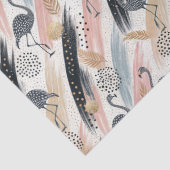 Gestileerde flamingo en penseelstreekpatroon tissuepapier (Detail)
