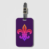 "Gestileerde Fleur-de-lis" Bagagelabel (Voorkant (verticaal))