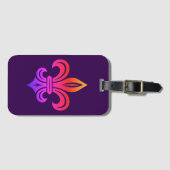 "Gestileerde Fleur-de-lis" Bagagelabel (Voorkant (horizontaal))