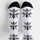 "Gestileerde Fleur-de-lis" Crew Soks Sokken (Top)