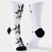 "Gestileerde Fleur-de-lis" Crew Soks Sokken (Gebogen)