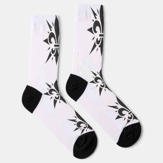"Gestileerde Fleur-de-lis" Crew Soks Sokken (Rechts)