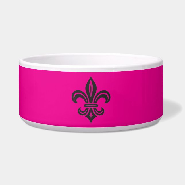 "Gestileerde Fleur-de-lis" Keramische Kom voor Hui (Voorkant)
