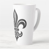 "Gestileerde Fleur-de-lis" Latte mok (Rechterhoek)