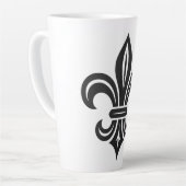"Gestileerde Fleur-de-lis" Latte mok (Linkerhoek)