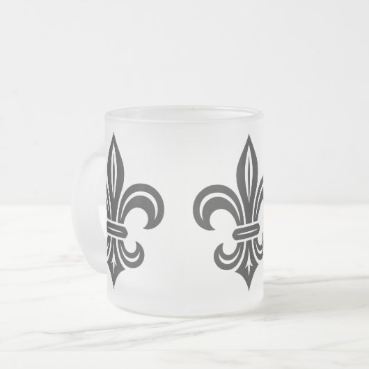 "Gestileerde Fleur-de-lis" mok (Voorkant links)