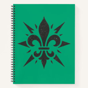 "Gestileerde Fleur-de-lis" spiraalnotitieboek Notitieboek