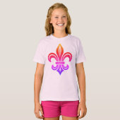 "Gestileerde Fleur-de-lis" T-shirt (Voorkant volledig)