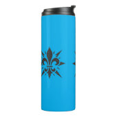 "Gestileerde Fleur-de-lis" thermische bekercan Thermosbeker (Gedraaid links)