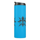 "Gestileerde Fleur-de-lis" thermische bekercan Thermosbeker (Geroteerd rechts)