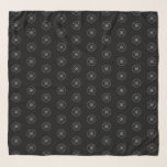 Gestileerde florale geometrische rozet patroon zwa sjaal<br><div class="desc">Stijlvolle sjaal met elegant gestileerd geometrisch bloemmotief patroon met chique rozet bloemen. Exclusief voor u ontworpen door Happy Dolphin Studio. Neem contact met mij op voor andere kleuren!</div>