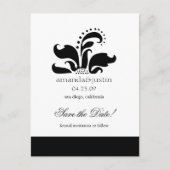 Gestileerde Flower Logo SaveTheDates Aankondigingskaart (Voorkant)