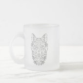 Gestileerde Fox Frosted Glass Mok (Links)