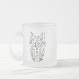 Gestileerde Fox Frosted Glass Mok