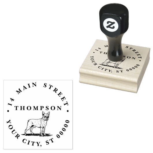  gestileerde Franse buldog Rubberstempel (Gestempeld)
