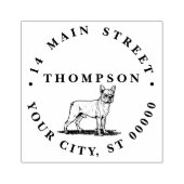  gestileerde Franse buldog Rubberstempel (Afrduk)