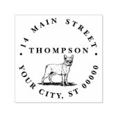  gestileerde Franse buldog Zelfinktende Stempel (Design)