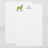  gestileerde Franse Bulldog C Briefpapier (Voorkant / Achterkant)