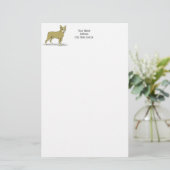  gestileerde Franse Bulldog C Briefpapier (Staand voorkant)