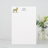 gestileerde Franse Bulldog C Briefpapier (Staand voorkant)