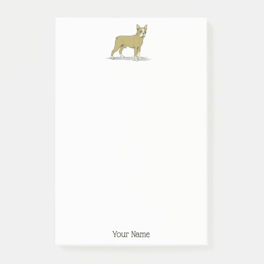 gestileerde Franse Bulldog C Post-it® Notes (Voorkant)