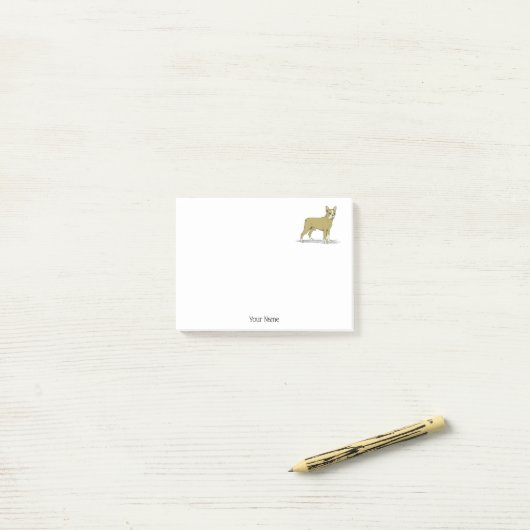 gestileerde Franse Bulldog C Post-it® Notes (Op bureau)