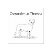 gestileerde Franse Bulldog C Rubberstempel (Afrduk)