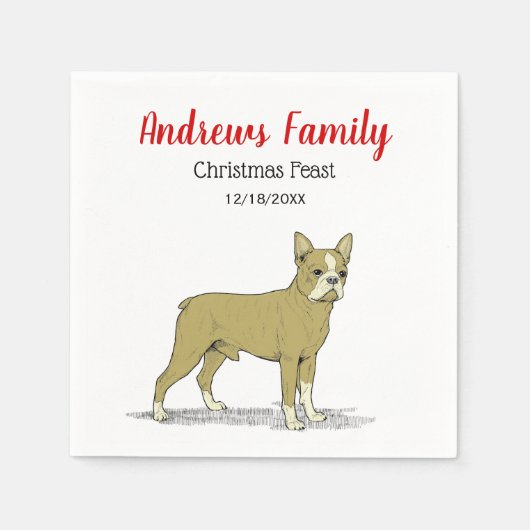  gestileerde Franse Bulldog C Servet (Voorkant)