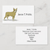  gestileerde Franse Bulldog C Visitekaartje (Voorkant / Achterkant)