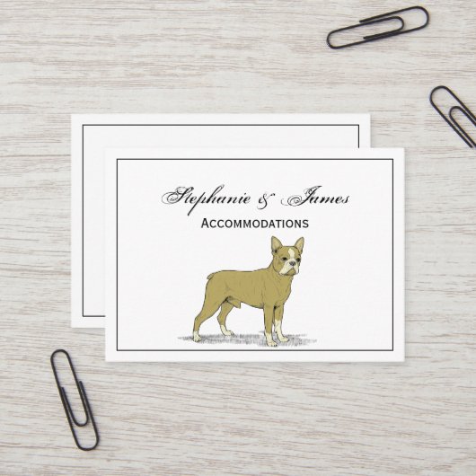  gestileerde Franse Bulldog C Visitekaartje (Voorkant / Achterkant in situ)