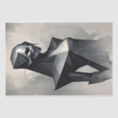 Gestileerde futuristische metallic vrouw tissuepapier (Voorkant)