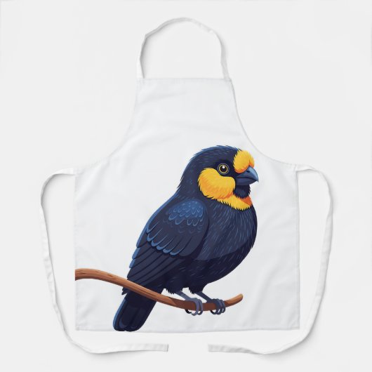Gestileerde Geelgezichtige Vogel Schort (Voorkant)