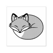 Gestileerde Geëtste Slaande Vos Zelfinktende Stempel (Design)