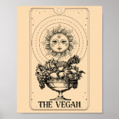 Gestileerde gegraveerde zon overvloedig fruit De V Poster (Voorkant)