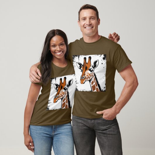 Gestileerde giraffe t-shirt (Unisex)