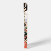 Gestileerde gitaar art deco Apple iPhone 15 Hoesje (Achterkant / Links)