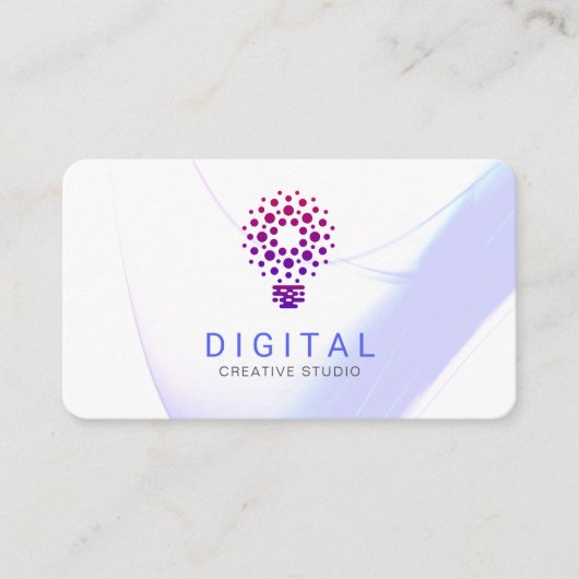 Gestileerde gloeilamp visitekaartje (Voorkant)